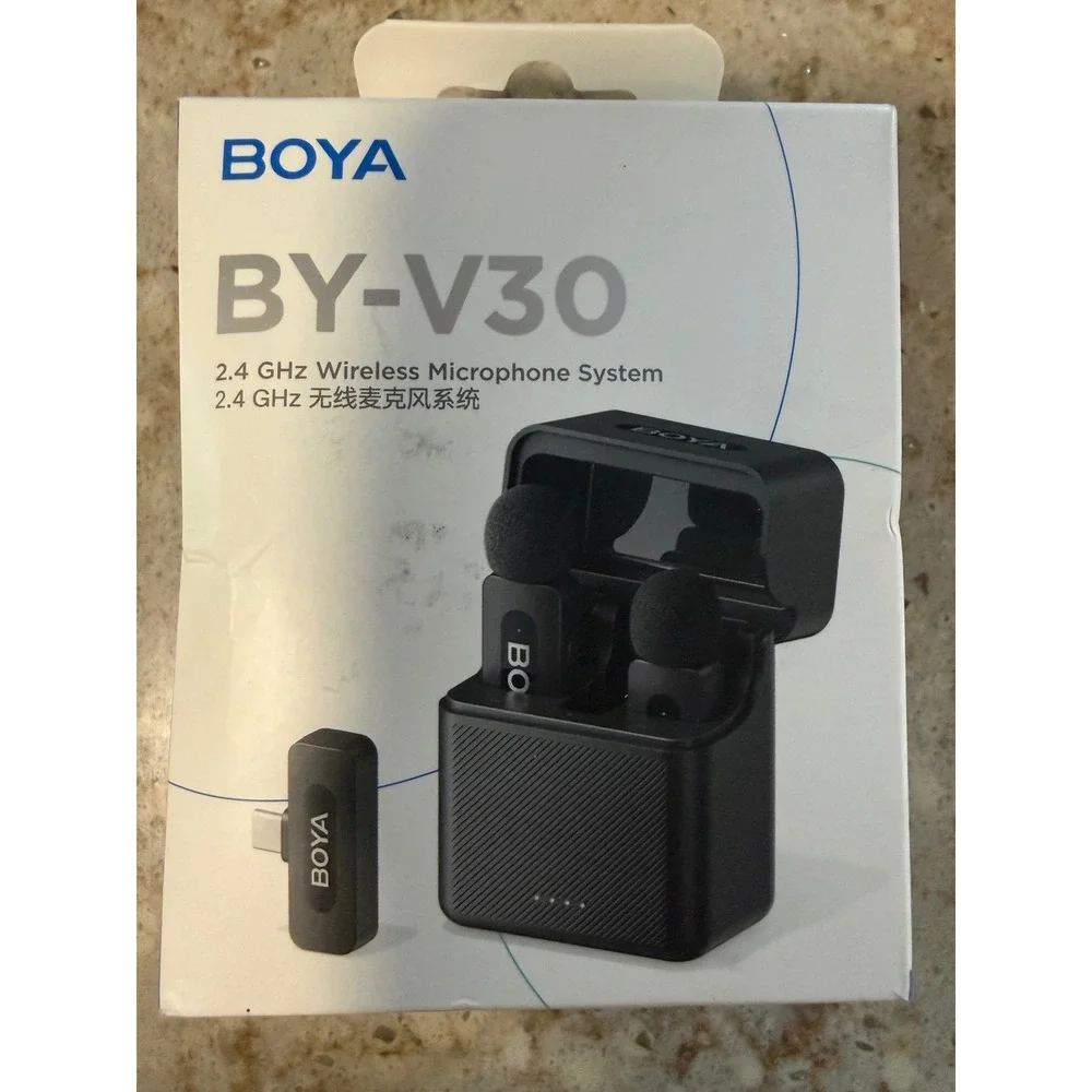 BOYA BY-V30 Wireless Microphone System 2.4GHz USB-C for Android Vlogging 2-Mic